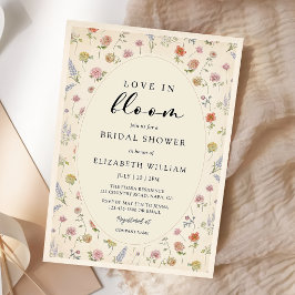 Floral Love In Bloom Bridal Shower 招待状
