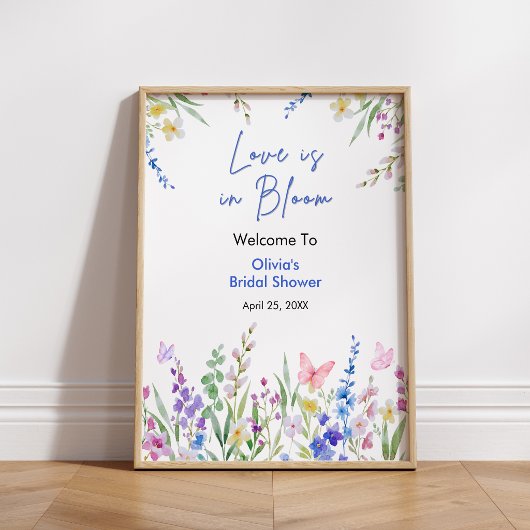 Floral Love is in Bloom Bridal Shower Welcome  ポスター
