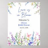 Floral Love is in Bloom Bridal Shower Welcome  ポスター (正面)