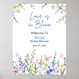 Floral Love is in Bloom Bridal Shower Welcome  ポスター