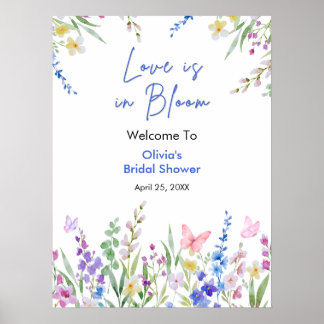 Floral Love is in Bloom Bridal Shower Welcome  ポスター