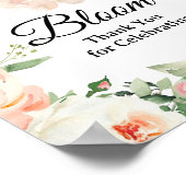 Floral Love is In Bloom - Thank You Sign ポスター (角)