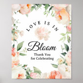 Floral Love is In Bloom - Thank You Sign ポスター (正面)
