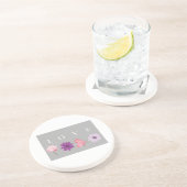 Floral Love Romantic Botanical Gift for Her コースター (側面)