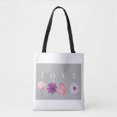 Floral Love Romantic Botanical Gift for Her トートバッグ (正面)