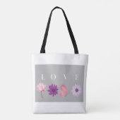 Floral Love Romantic Botanical Gift for Her トートバッグ (裏面)