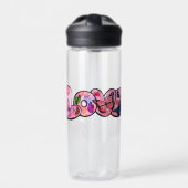 Floral Love Typography  ウォーターボトル (正面)