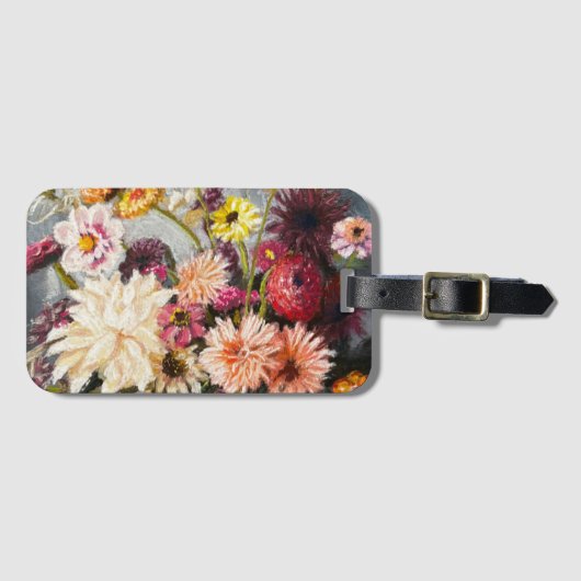 floral luggage tag ラゲッジタグ (正面横)