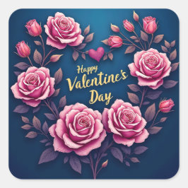 Floral Luxury Beautiful Love Popular Collection スクエアシール