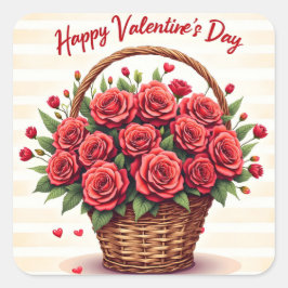 Floral Luxury Beautiful Love Trendy Collection スクエアシール