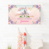 Floral Magical Princess Castle Backdrop / Banner 横断幕 (インサイチュ)