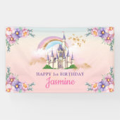 Floral Magical Princess Castle Backdrop / Banner 横断幕 (横)