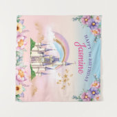 Floral Magical Princess Castle Backdrop & Tapestry タペストリー (正面(横))