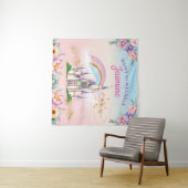 Floral Magical Princess Castle Backdrop & Tapestry タペストリー (インサイチュ(横))