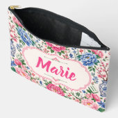 Floral Mahjong Tile Bag Personalized アクセサリーポーチ (見開き)