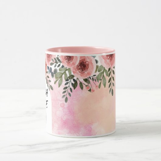 Floral Mama Typography Design マグカップ (中央)
