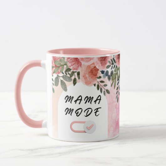 Floral Mama Typography Design マグカップ (左)