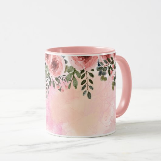 Floral Mama Typography Design マグカップ (正面右)