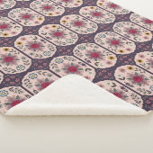 Floral Mandala Elegance シェルパブランケット (3/4)