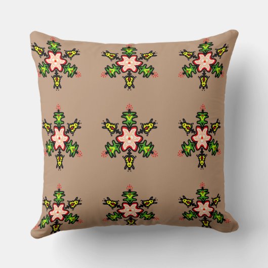 Floral Mandala Pattern クッション (裏面)