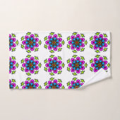 Floral Mandala Pattern バスタオルセット (ハンドタオル)