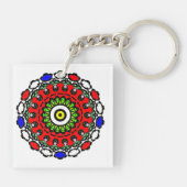 Floral Mandala Seamless Pattern キーホルダー (裏面)