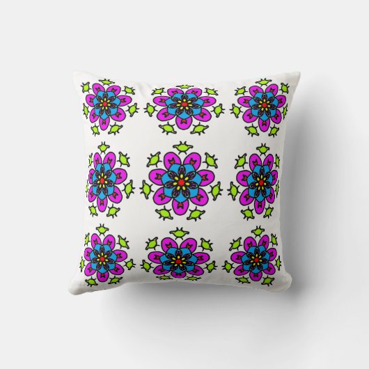 Floral Mandala Seamless Pattern クッション (裏面)