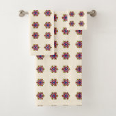 Floral Mandala Seamless Pattern バスタオルセット (インサイチュ)