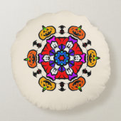 Floral Mandala Seamless Pattern ラウンドクッション (裏面)