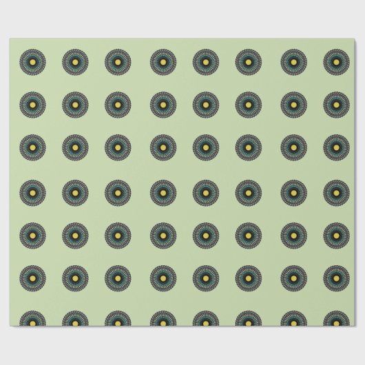 Floral Mandala Seamless Pattern ラッピングペーパー (フラット)