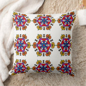 Floral Mandala Seamless Pattern Spooky Pumpkin クッション (ブランケット)