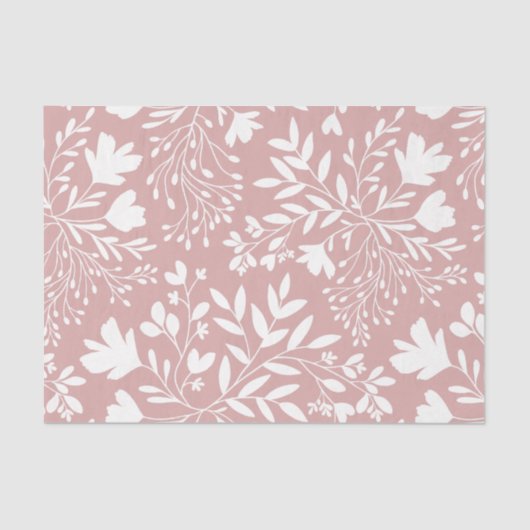 Floral Meadow Dreams Botanical Silhouettes blush 薄葉紙 (正面)