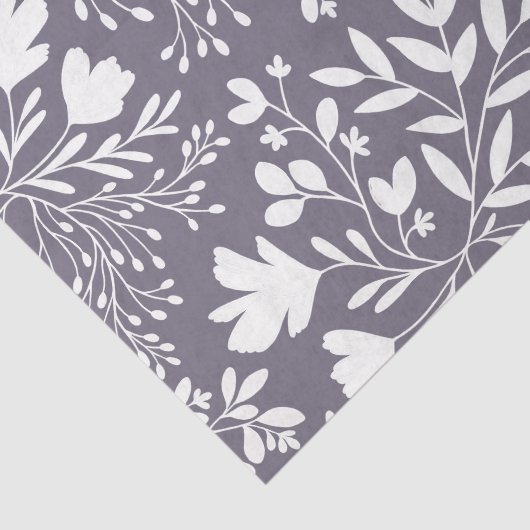 Floral Meadow Dreams Botanical Silhouettes lav 薄葉紙 (詳細)