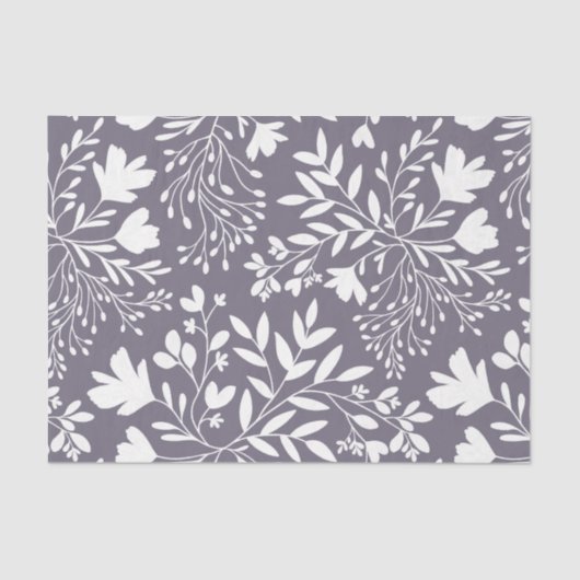 Floral Meadow Dreams Botanical Silhouettes lav 薄葉紙 (正面)