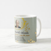 Floral Memorial Card - Sympathy keepsake  コーヒーマグカップ (正面右)