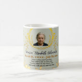 Floral Memorial Card - Sympathy keepsake  コーヒーマグカップ (中央)