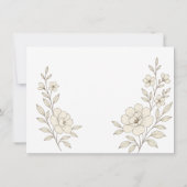 Floral Memorial Card - Sympathy keepsake  サンキューカード (裏面)
