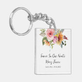 Floral Memorial Funeral Photo キーホルダー (正面左)