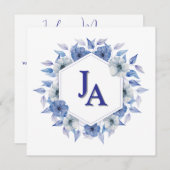 Floral Memorial Invitation 5.25" Square Flat Card 招待状 (正面/裏面)