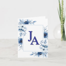 Floral Memorial Invitation 5.25" Square Flat Card 招待状