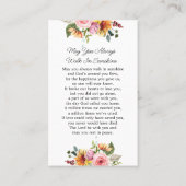 Floral Memorial Photo Funeral Prayer Card 名刺 (裏面)