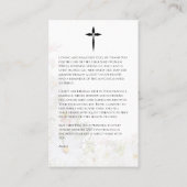 Floral Memorial Prayer Cards 名刺 (裏面)