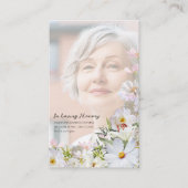 Floral Memorial Prayer Cards 名刺 (正面)