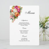 Floral Menu Card メニュー (スタンド正面)