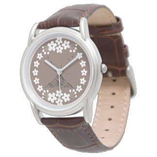 Floral Minimal Watch | Elegant Neutral Wrist Watch 腕時計