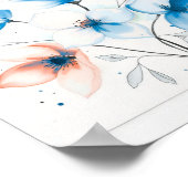 Floral Minimalist Abstract Line Art Poster ポスター (角)