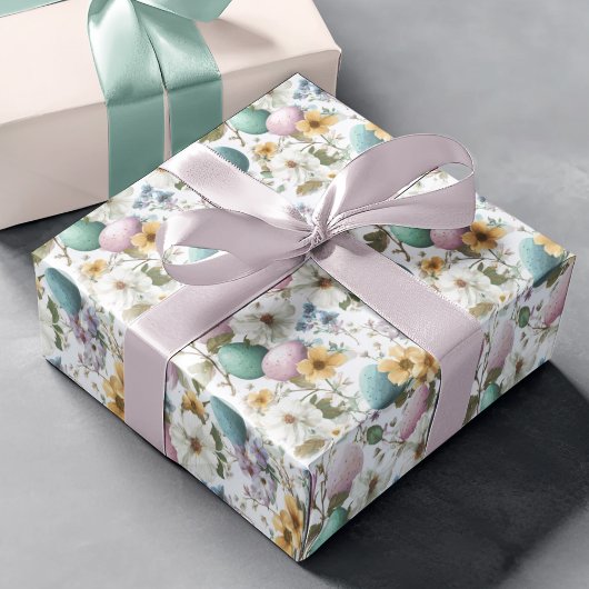 Floral Minimalist Eggs | Easter Wrapping Paper ラッピングペーパー