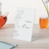 Floral Minimalist Table Number Sign 台座サイン (インサイチュ)