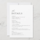 Floral Minimalist Wedding Invitation  招待状 (裏面)