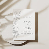 Floral Minimalist Wedding Invitation  招待状
